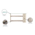 Aparador Para Sala De Estar Frisado Tampo De Vidro 2 Pratelei