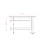 Aparador Para Sala De Estar Frisado Tampo De Vidro 2 Pratelei