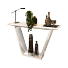 Aparador Para Sala De Estar Lotus Tampo De Madeira Com Espelh