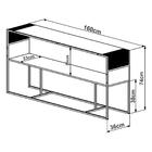 Aparador Para Sala De Estar Pés Metálicos York Vermont/preto