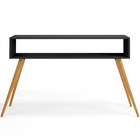 Aparador Para Sala De Estar Pés Palito Mônaco L03 Preto - Lya