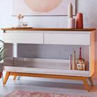 Aparador Para Sala De Estar Pés Retrô Classic I04 Off White/n