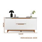 Aparador Para Sala De Jantar 2 Portas 2 Gavetas Branco Freijó