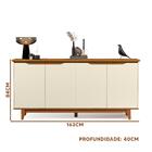 Aparador Para Sala De Jantar 4 Portas Off White Freijó Flex F