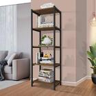 Aparador Para Sala Em Aço 5 Prateleiras 50 Cm Imbuia Preto Ze