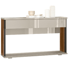 Aparador Para Sala Estar 02 Gavetas Amber Com Espelho Caribe