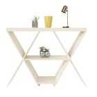 Aparador Para Sala Estrela Off White Com 1 Prateleiras 2 Nich