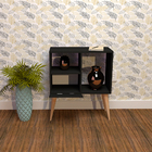 Aparador Para Sala Luxo Marrocos Preto - Moveise