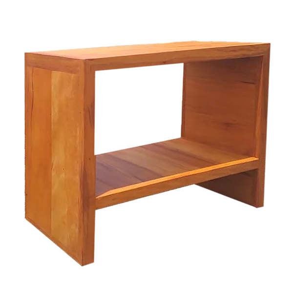 Aparador Paris 1 2m 2 Prateleiras Madeira Maciça Natural