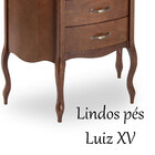 Aparador Pequeno De Sala Madeira Clássico 3 Gavetas Meia Lua