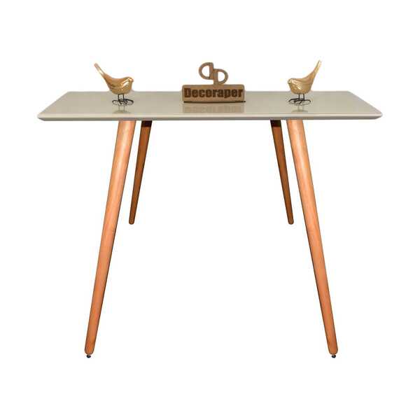 Aparador Pés Palito Com Vidro Laqueado 140cm - Off White