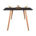 Aparador Pés Palito Com Vidro Laqueado 140cm - Preto