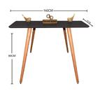 Aparador Pés Palito Com Vidro Laqueado 140cm Preto