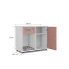 Aparador Pet Dog Branco E Rose