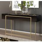 Aparador Pilar Mdf Tampo Com Espelho Dj Móveis Preto Brilho