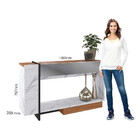 Aparador Porto Belo 1 Gaveta Calacatta/natura Real/preto Fosc