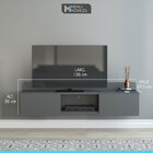 Aparador Rack Suspenso Para Sala De Tv 136 Cm 2 Gavetas Nicho