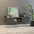 Aparador Rack Suspenso Para Tv Até 50 Pol. 136 Cm 2 Gavetas N