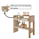 Aparador Recepção Adega Cantinho Café Hall Entrada Vidro Mel/