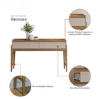 Aparador Rennes 2 Gavetas Cedro/off White - Casa D Móveis