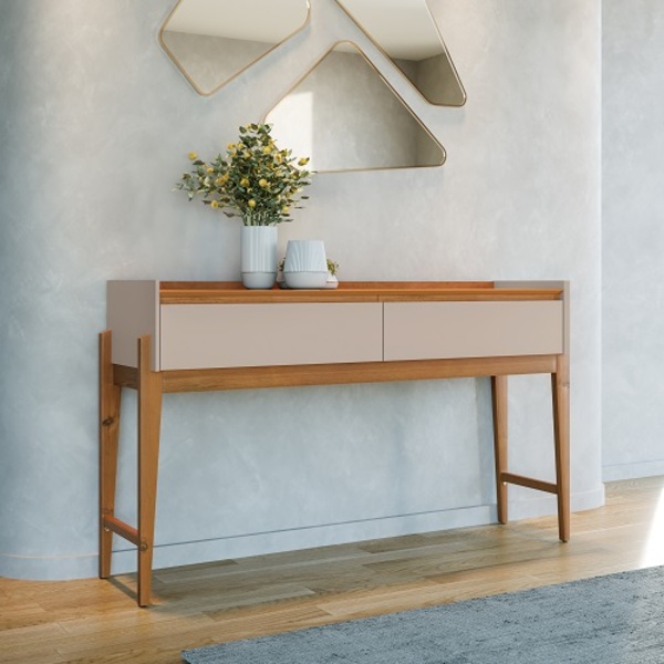 Aparador Rennes 2 Gavetas Cedro/off White - Casa D Móveis