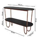 Aparador Requinte Pés De Aço Tubular 120 Cm