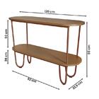 Aparador Requinte Pés De Aço Tubular 120 Cm