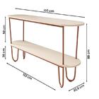 Aparador Requinte Pés De Aço Tubular 160 Cm