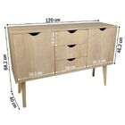 Aparador Retalho 2 Portas 3 Gavetas Madeirada - Falkk