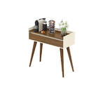 Aparador Retrô 2 Gavetas Cissa - Off White / Freijo - Rpm Móv