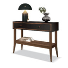 Aparador Retrô 2 Gavetas Jade Preto / Natural