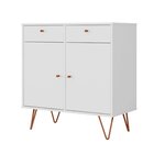 Aparador Retro 2 Portas 2 Gavetas Onix Branco