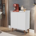 Aparador Retrô 2 Portas Detroit - Cor Branco - Comprar Moveis