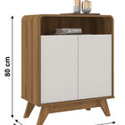 Aparador Retrô 2 Portas Nature Off White Eccos Fabri Móveis