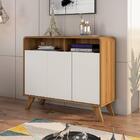 Aparador Retrô 3 Portas Nature Off White Eccos Fabri Móveis