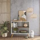 Aparador Retrô 90cm Com Divisórias Multimóveis Cr50075