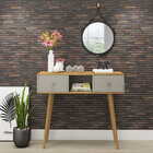 Aparador Retrô 90cm Flc Nogal E Cinza