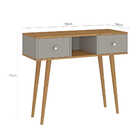 Aparador Retrô 90cm Flc Nogal E Cinza