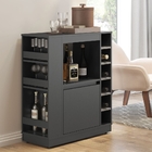 Aparador Retrô Bar Cinza Escuro