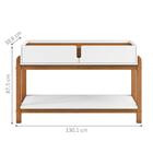 Aparador Retrô Com 2 Gavetas Harman Branco Cedro