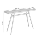 Aparador Retrô Off White Pés Em Madeira Natural Elegance