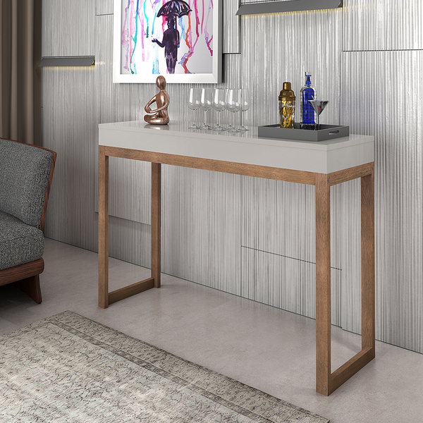 Aparador Retrô Opala Base Madeira Tampo Mdf Para Sala - Off W