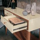 Aparador Retrô Pés De Madeira 2 Gavetas Jade