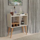 Aparador Retrô Porta Bebidas E Decoração Sala De Estar Off Wh