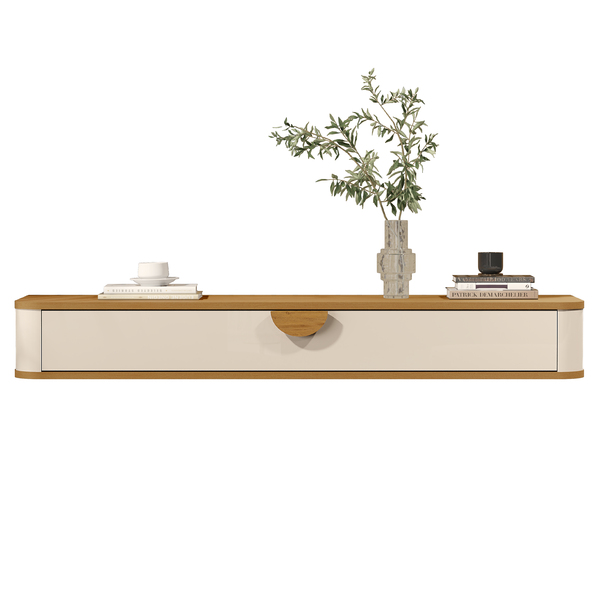 Aparador Retrô Suspenso Buriti Pérola/nature