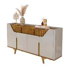 Aparador Ripado 4 Portas 2 Gavetas Off White Naturalle Danúbi