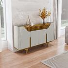 Aparador Ripado 4 Portas Off White Naturalle Tâmisa Bechara