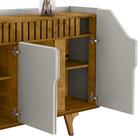 Aparador Ripado 4 Portas Off White Naturalle Tâmisa Bechara