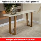 Aparador Roma 180 Cm Tampo De Madeira Vidro Colado Off White