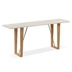 Aparador Roma 180 Cm Tampo De Madeira Vidro Colado Off White